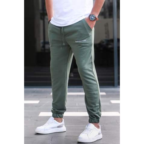 Madmext Men Khaki Printed Sweatpants 5617 - Haki