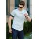 Madmext Grey T-shirt for Men 4451 - Gri