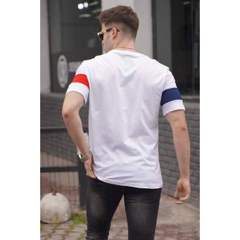 Men Printed White T-Shirt 5850 - Beyaz