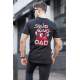 Madmext Men Printed Black T-shirt 5383 - Siyah