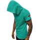 Madmext Green Rapped T-shirt with Hood for Men 3069 - Yeşil