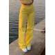 Mad Girls Yellow Palazzo Jeans Mg1189 - Sarı