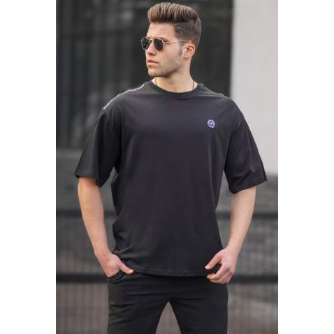 Madmext Men Oversize Black T-shirt 5218 - Siyah