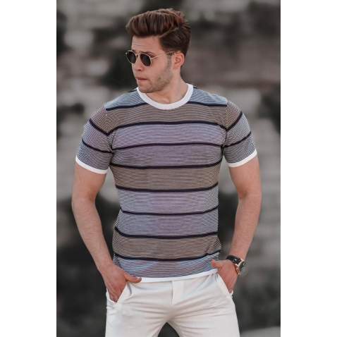 Madmext Men White T-shirt 5121 - Beyaz