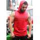 Sleeveless T-Shirt In Hooded Red 2992 - Kırmızı