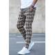 Madmext Men Beige Patterned Sweatpants 5435 - Bej