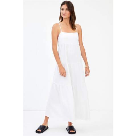 Women White Long Dress - Beyaz