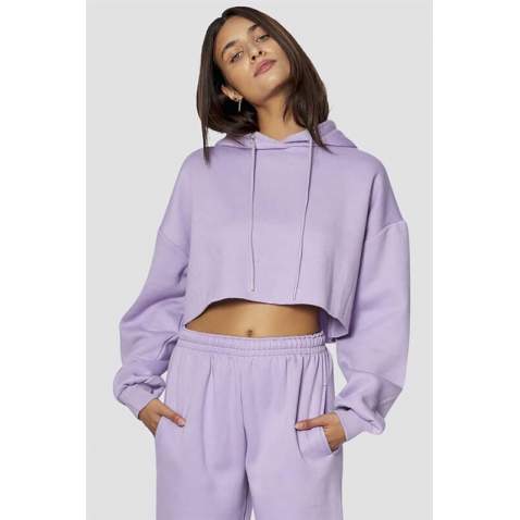 Mad Girls Lilac Basic Hooded Sweatshirt MG770 - Lila