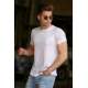 Madmext White Basic T-shirt for Men 4514 - Beyaz