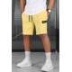 Men Yellow Capri Shorts - Sarı