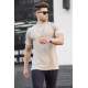 Madmext Men Beige T-Shirt 5815 - Bej