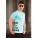 Madmext Turquoise Printed T-shirt for Men 4553 - Turkuaz