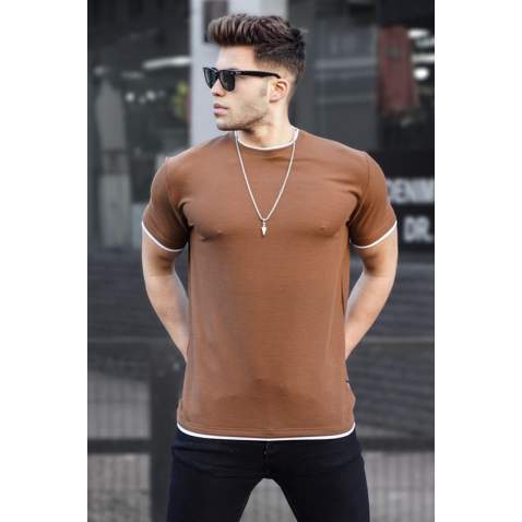 Madmext Men Brown T-Shirt 5815 - Kahverengi