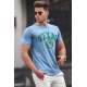 Madmext Men Blue T-shirt 4997 - Mavi