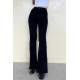 Women Black Bell Bottom Cut Jeans MG1518 - Siyah