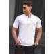 Madmext Men Plain White Polo T-shirt 5101 - Beyaz