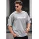 Madmext Men Oversize Gray T-shirt 5210 - Gri