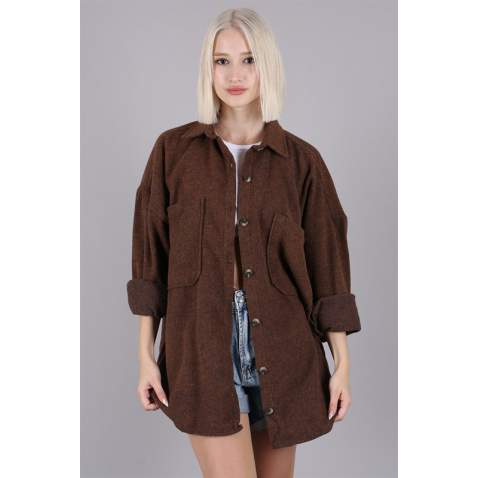 Camel Oversized Overshirt MG1562 - Camel