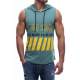 Madmext Men Mint Green Tank Top Hoodie 2858 - Mint yeşili