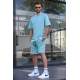 Madmext Men Almond Green T-shirt Shorts Set 5668 - Çağla yeşili