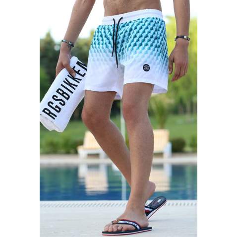 Green Basic Swim Shorts 5778 - Yeşil