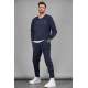 Madmext Navy Blue Printed Tracksuit 4679 - Lacivert