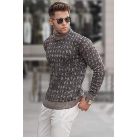 Mink Designed Knitted Sweater 5768 - Vizon