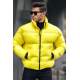 Yellow Shiny Basic Puffer Jacket 5993 - Sarı