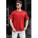 Madmext Men Front Pocket Maroon T-shirt 5228 - Bordo