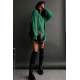 Mad Girls Oversize Green Sweater MG1344 - Yeşil