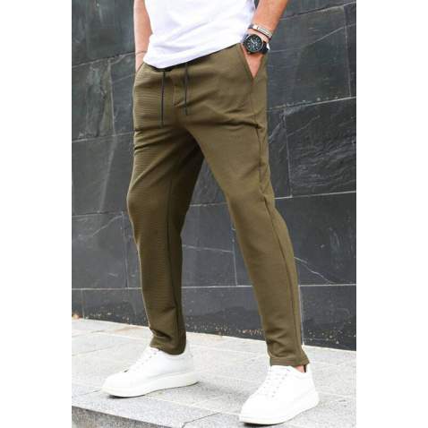 Khaki Basic Jogger Trousers 5465 - Haki