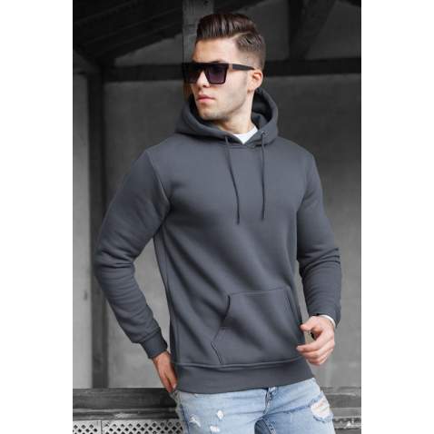 Madmext Men Smoke Gray Sweatshirt 5339 - Füme