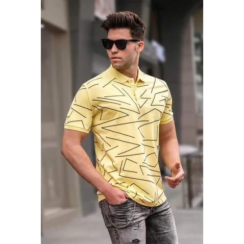 Madmext Men Yellow Polo T-Shirt 5817 - Sarı