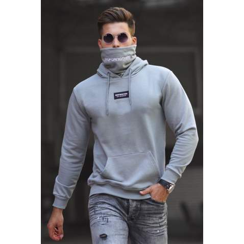 Madmext Boyalı Gri Baskılı Erkek Sweatshirt 5315 - Boyalı gri