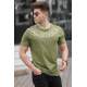 Madmext Men Printed Khaki T-shirt 5368 - Haki