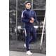 Madmext Navy Blue Printed Men Tracksuit Set 4671 - Lacivert