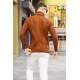 Camel Designed Knitted Sweater 5769 - Camel