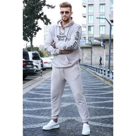 Madmext Beige Sweatsuit For Men 5653 - Bej