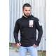 Madmext Men Black Hoodie Sweatshirt 2241 - Siyah