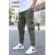 Men Khaki Cargo Trousers 5461 - Haki