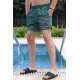 Madmext Green Patterned Swim Wear Short 2950 - Yeşil