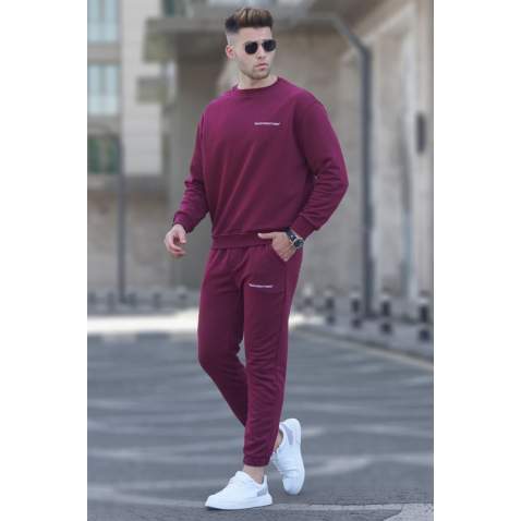 Madmext Men Maroon Tracksuit 5285 - Bordo