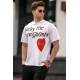 Madmext Men Printed White T-shirt 5263 - Beyaz