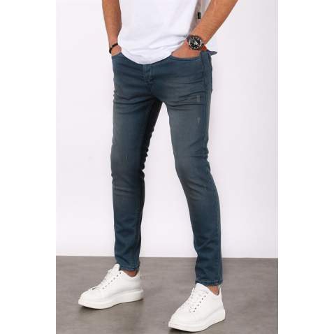 Madmext Men Skin Fit Blue Jeans 5680 - Mavi