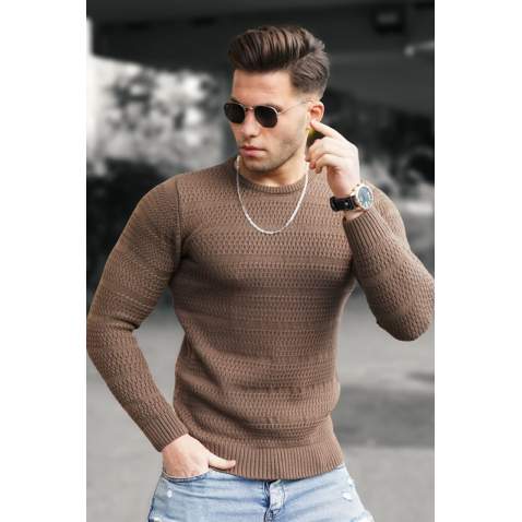 Madmext Brown Sweater For Men 5181 - Kahverengi