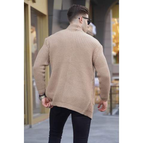 Camel Basic Knitted Cardigan 5997 - Camel