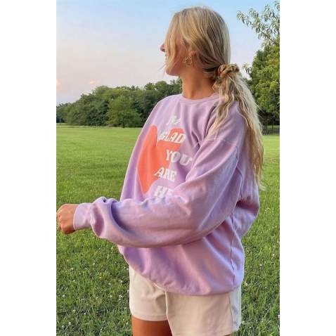 Mad Girls Pink Sweatshirt MG1224 - Lila