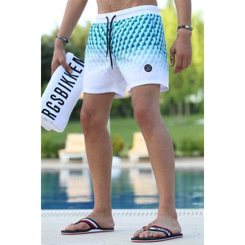 Green Basic Swim Shorts 5778 - Yeşil