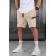 Men Beige Capri Shorts - Bej