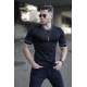 Madmext Men Knitwear Black T-shirt 5080 - Siyah